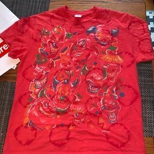 Supreme Clowns Tee Bleached Red